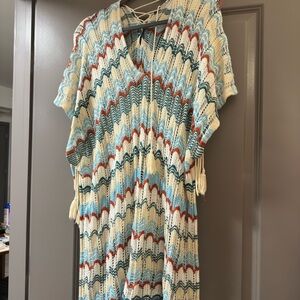 Multicolor Chevron Knit Dress